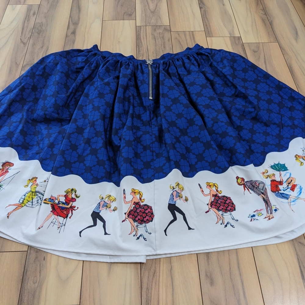 EUC! Unique Vintage X Barbie A Line Classic Barbie Icon Skirt Women's L 10-12 - Picture 12 of 14